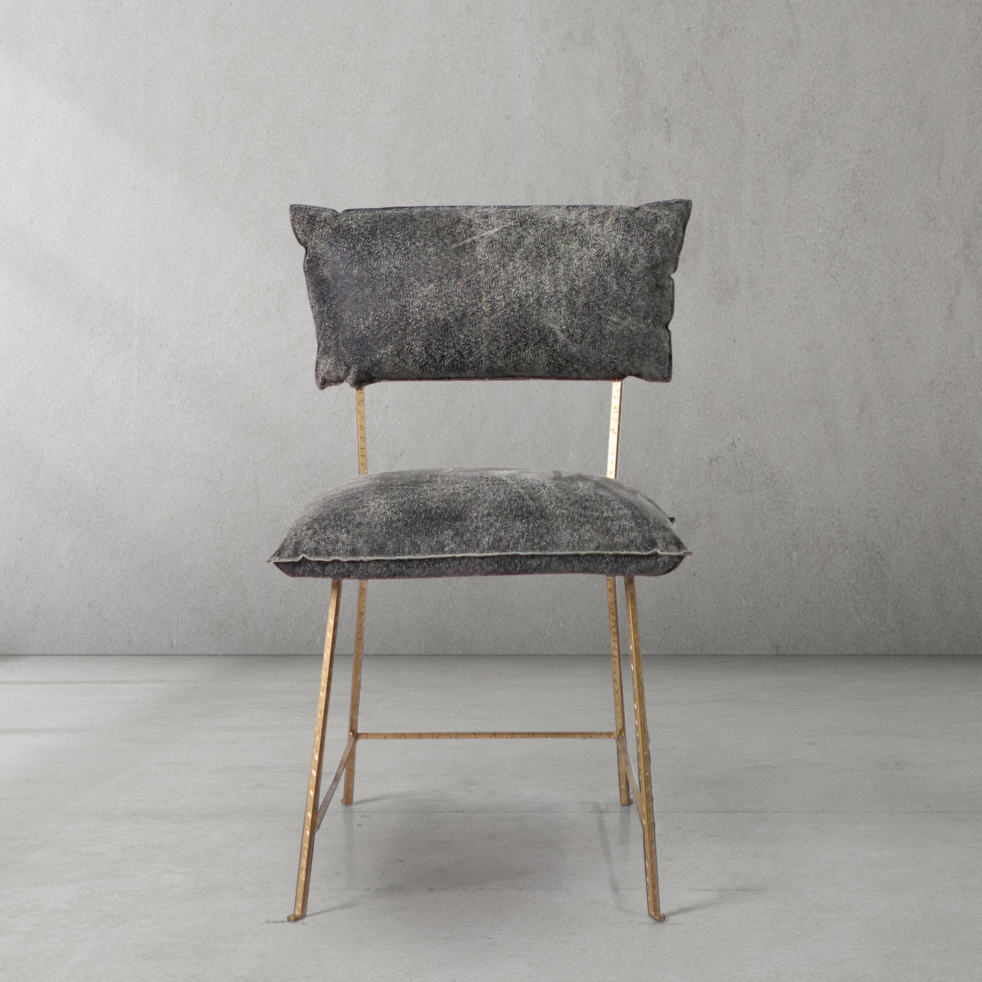 Hand-Forged Metal Cartier Armless Dining Chair