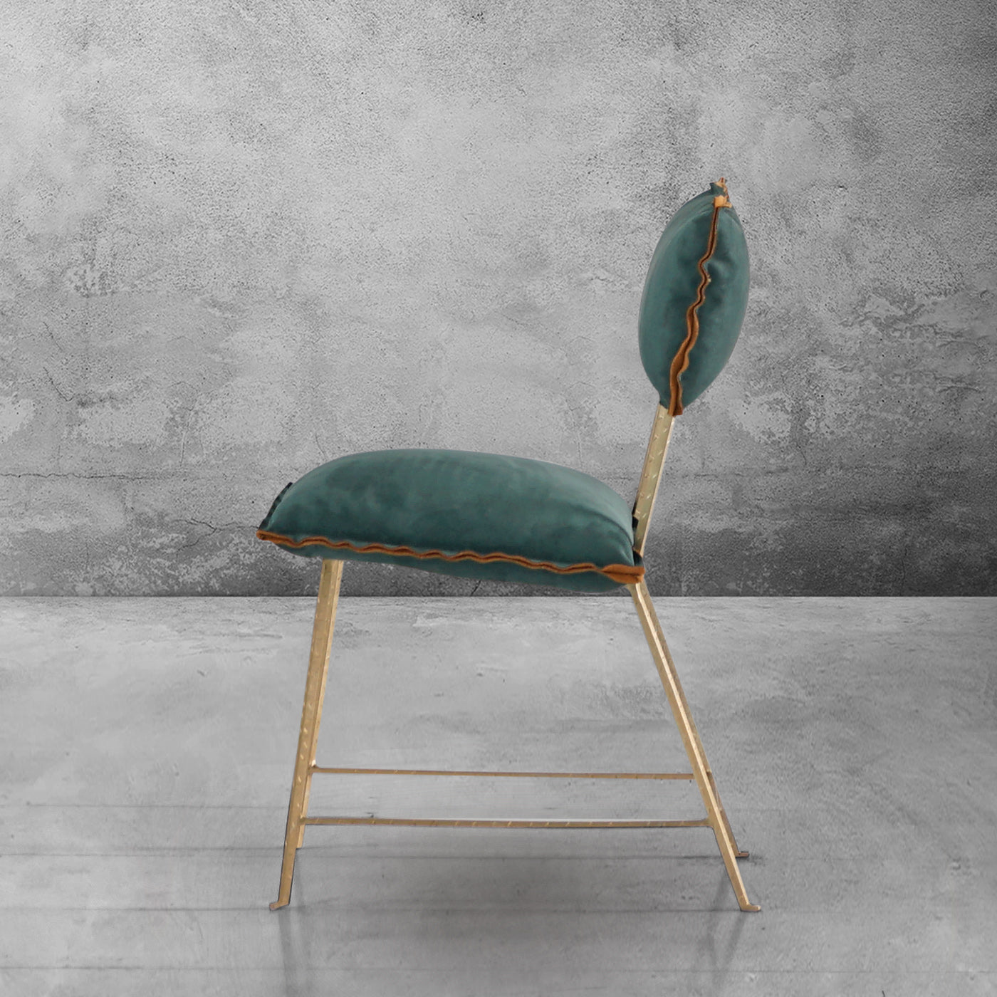 Hand-Forged Metal Cartier Armless Dining Chair