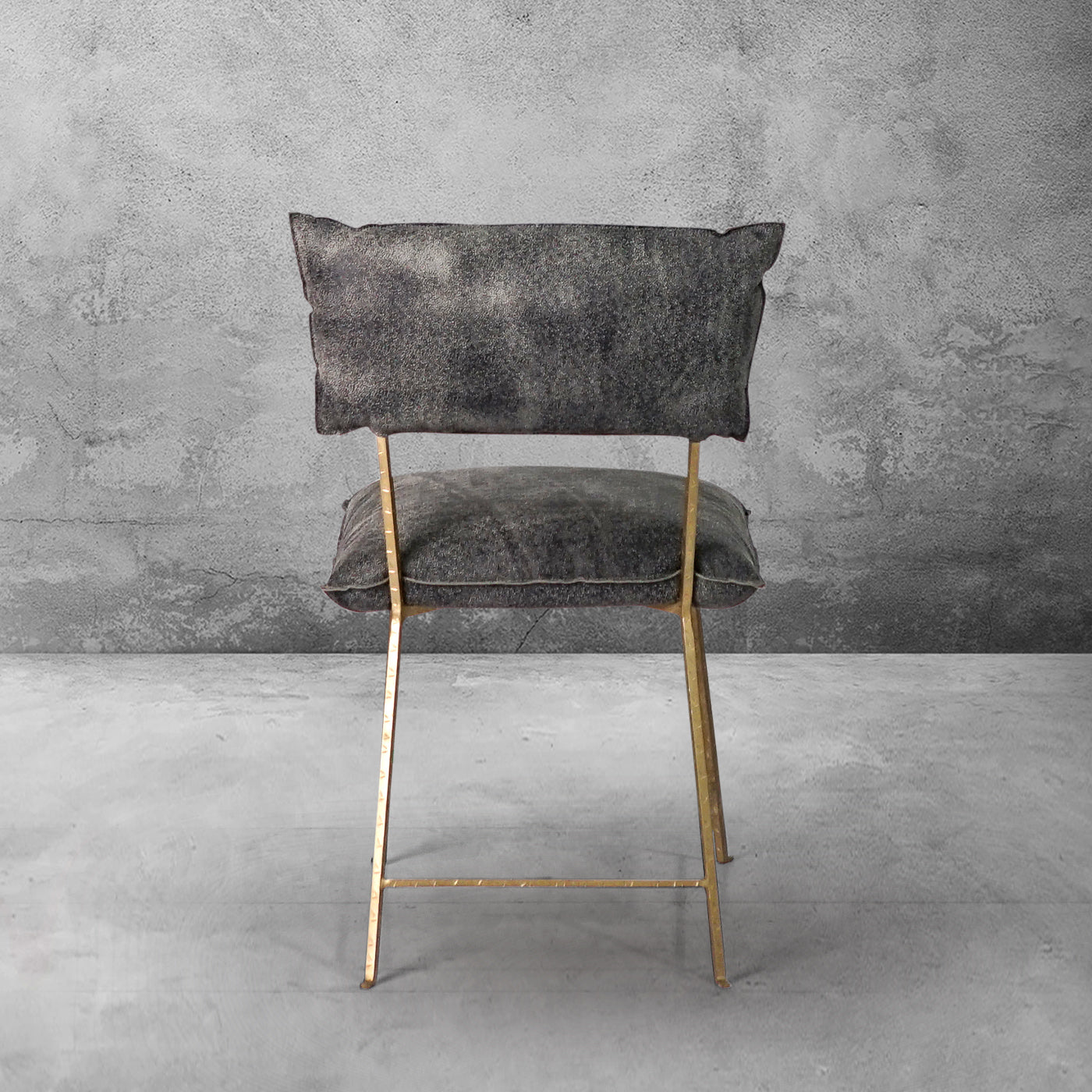 Hand-Forged Metal Cartier Armless Dining Chair