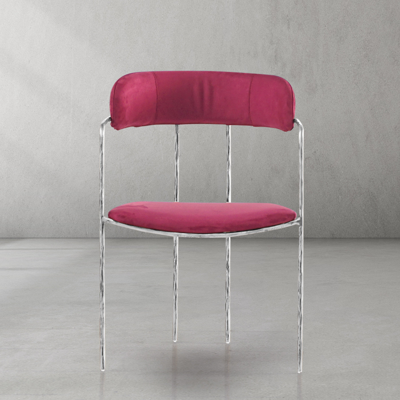 Hand-Forged Metal Vintage Armrest Bar Chair