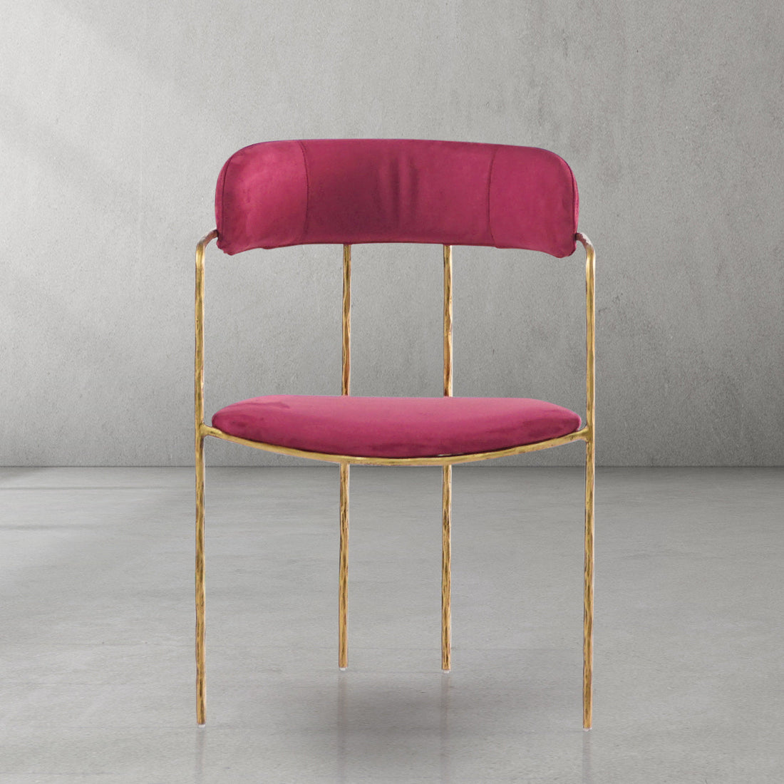 Hand-Forged Metal Vintage Armrest Dining Chair