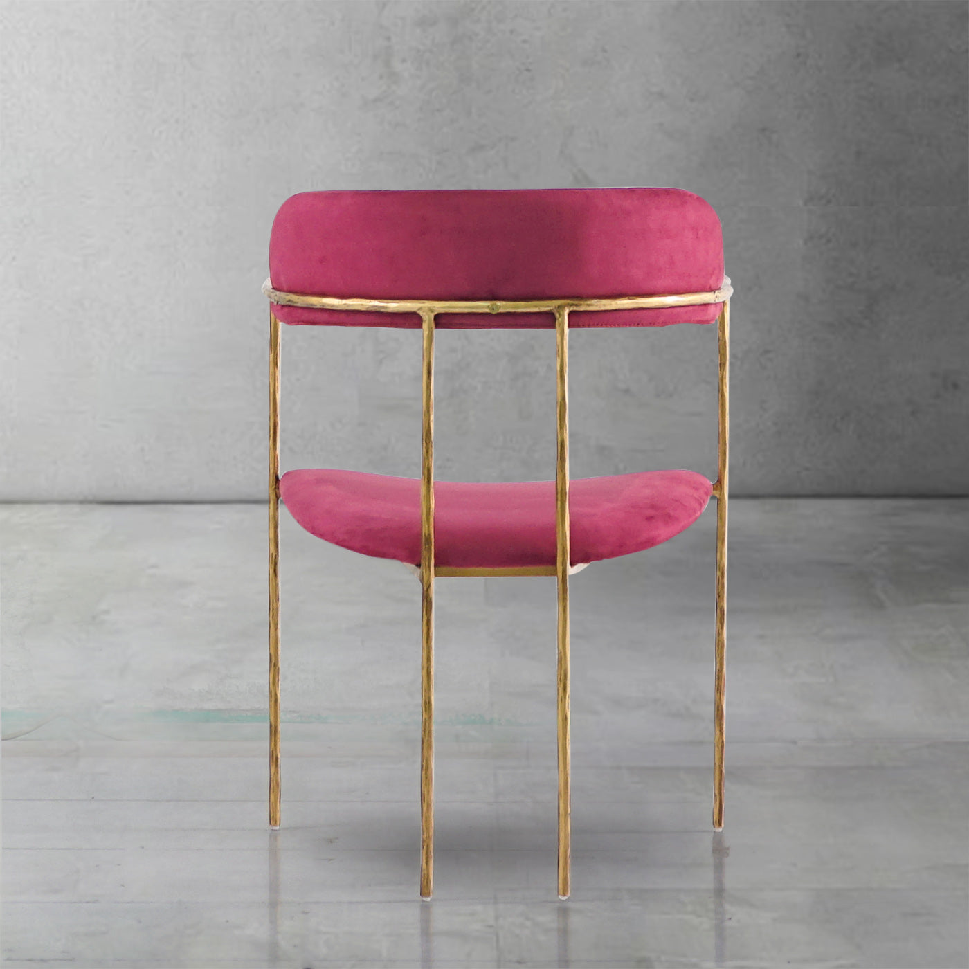 Hand-Forged Metal Vintage Armrest Dining Chair