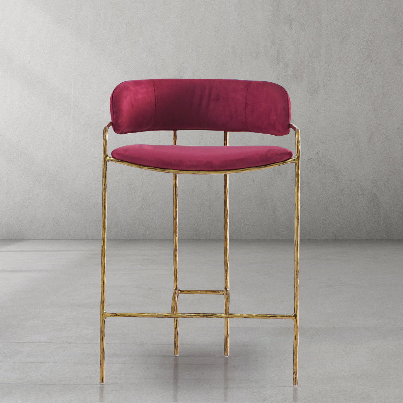 Hand-Forged Metal Vintage Armrest Bar Chair