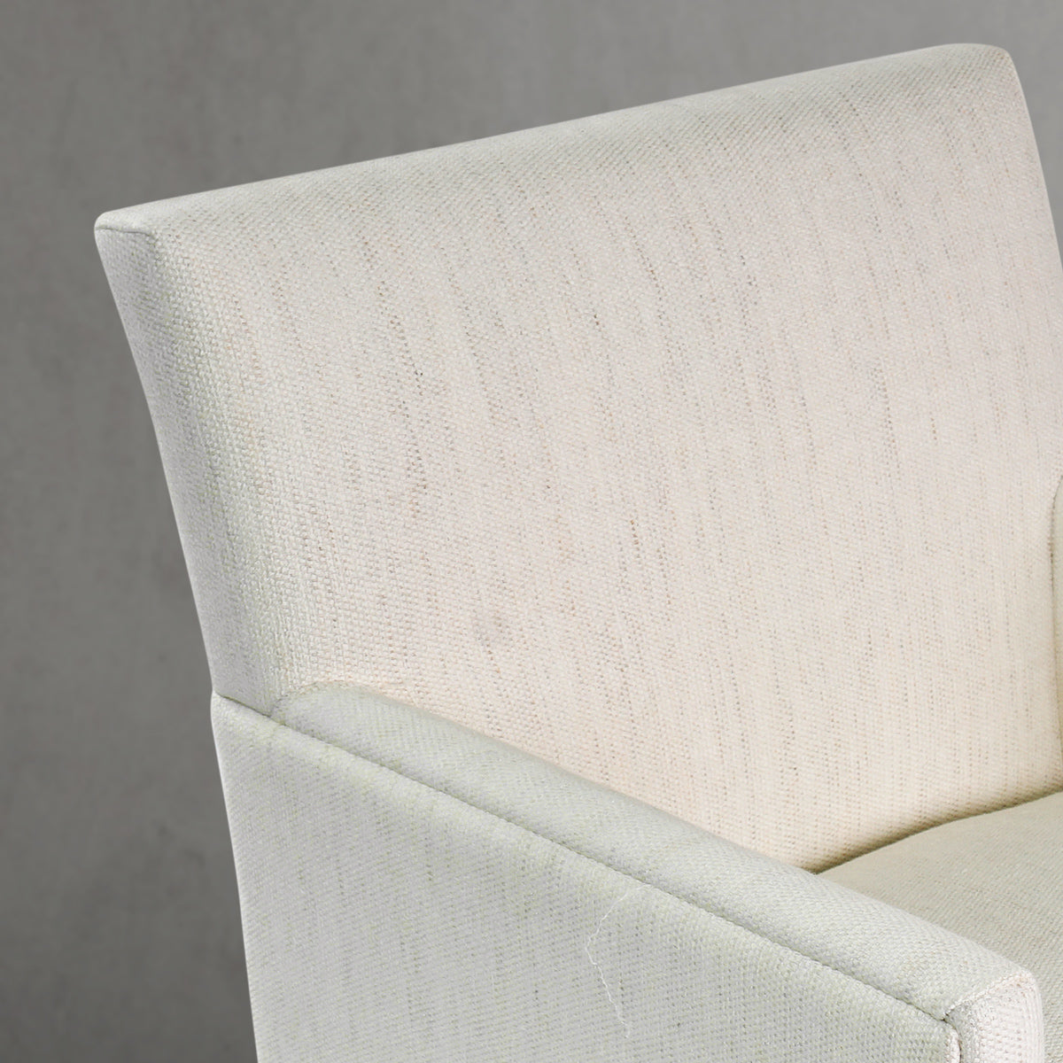 Hand-Forged Metal Track Fabric Lounge Armchair
