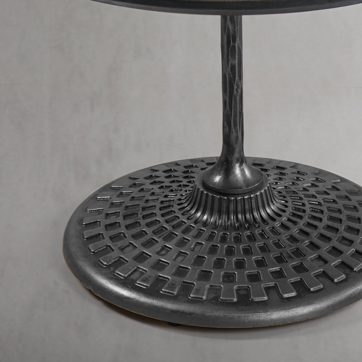 Hand-Forged Metal Wooden Side Table