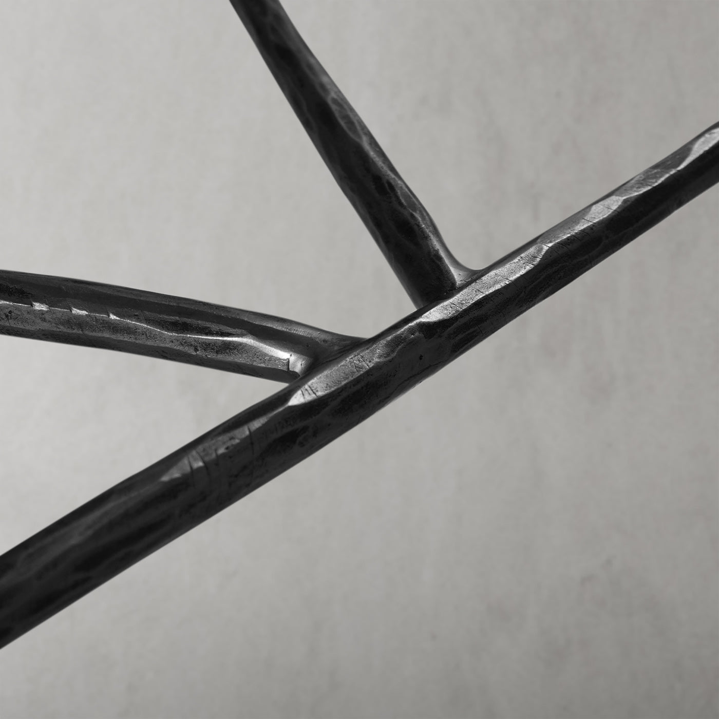 Hand-Forged Metal Semi-circle Console Table