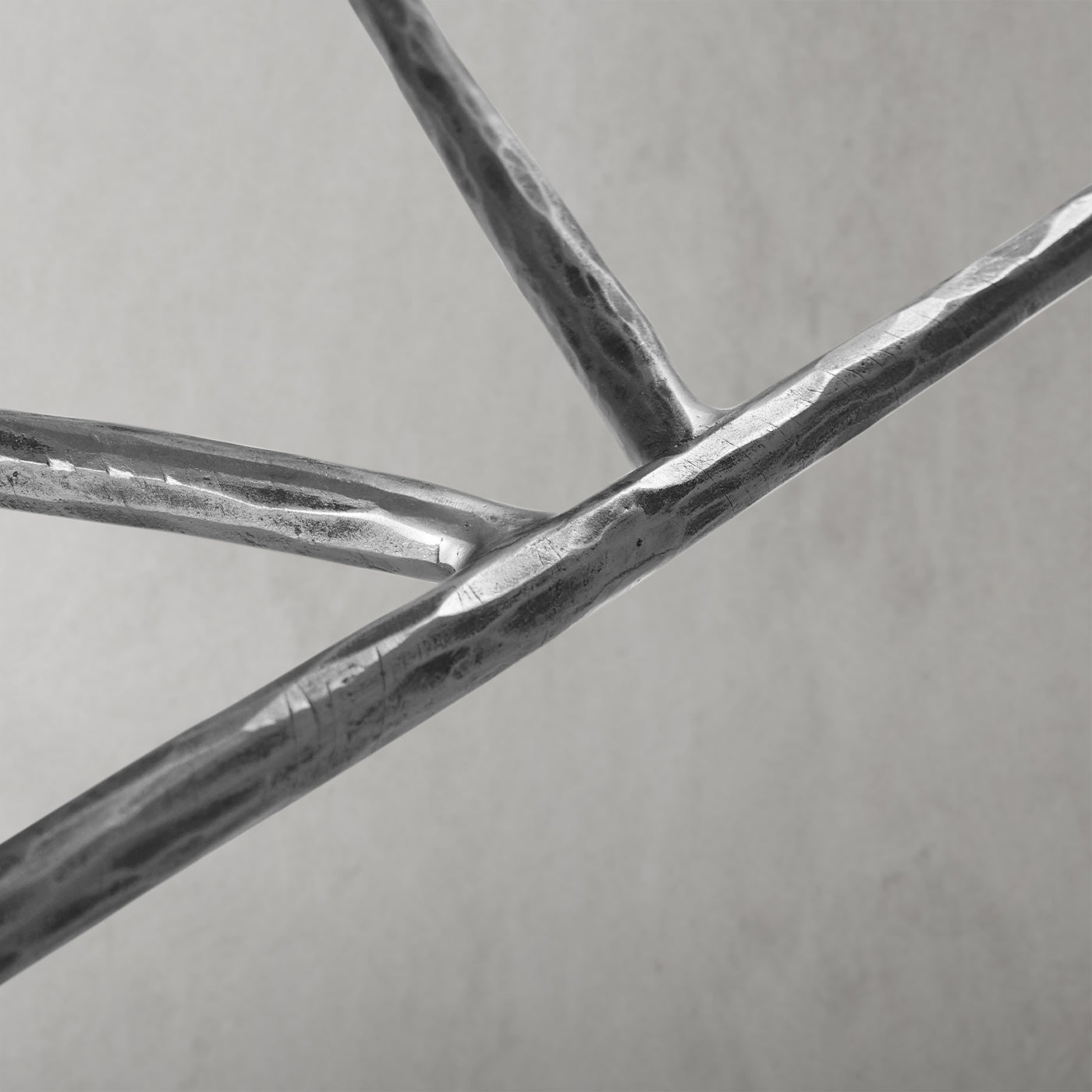 Hand-Forged Metal Semi-circle Console Table