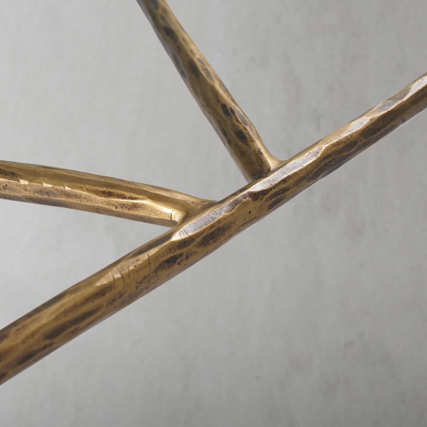 Hand-Forged Metal Semi-circle Console Table