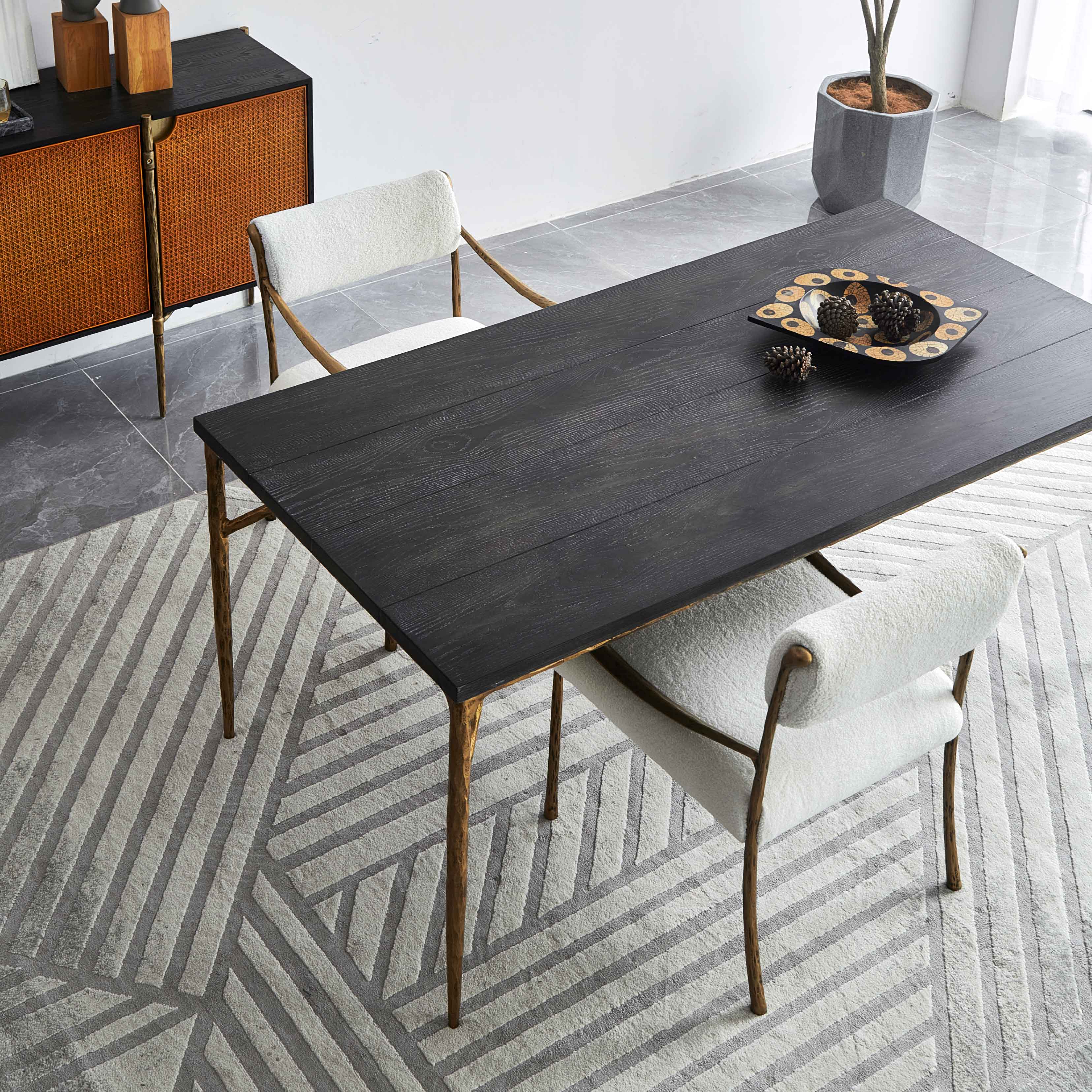 Hand-Forged Metal Medieval Style Dining Table