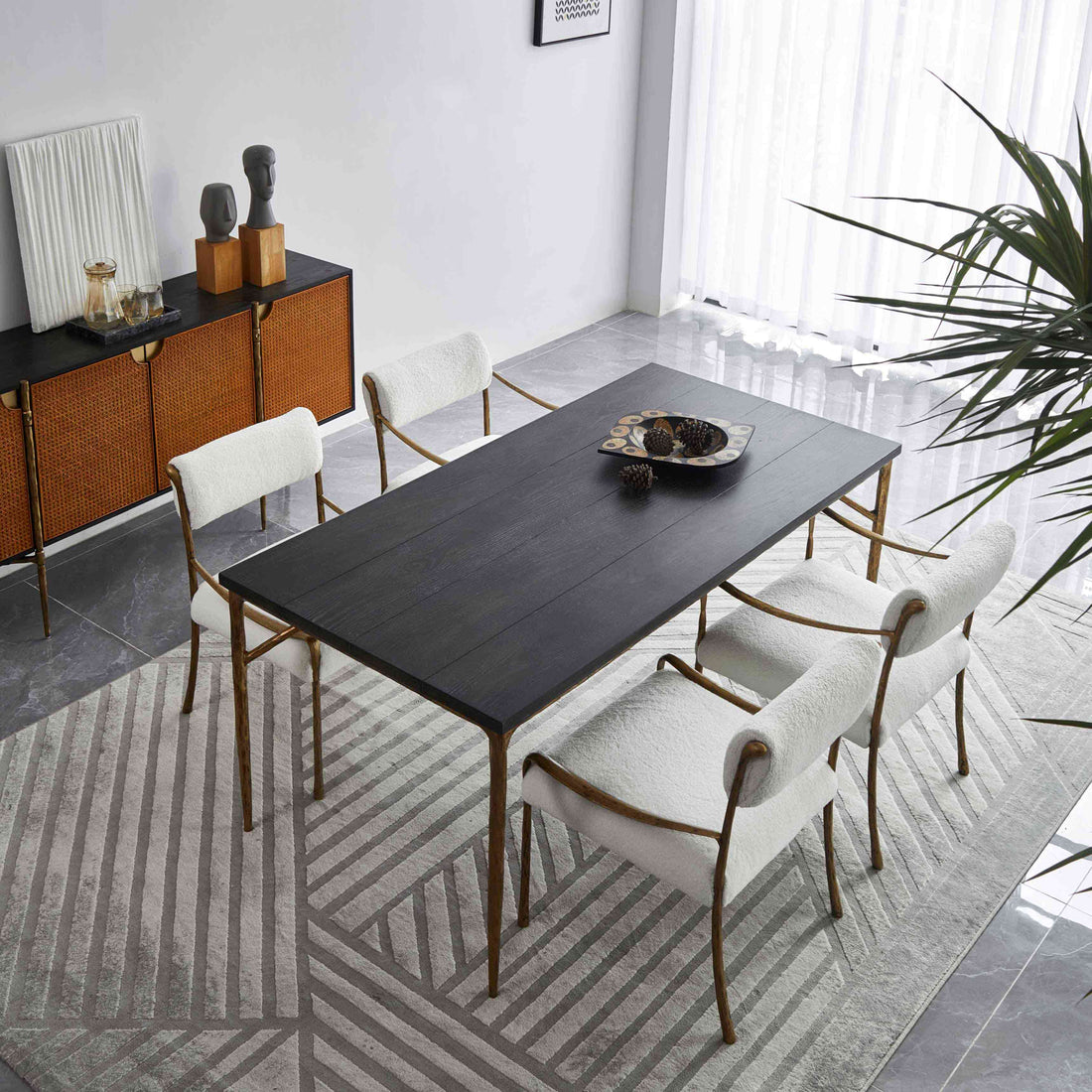 Hand-Forged Metal Medieval Style Dining Table