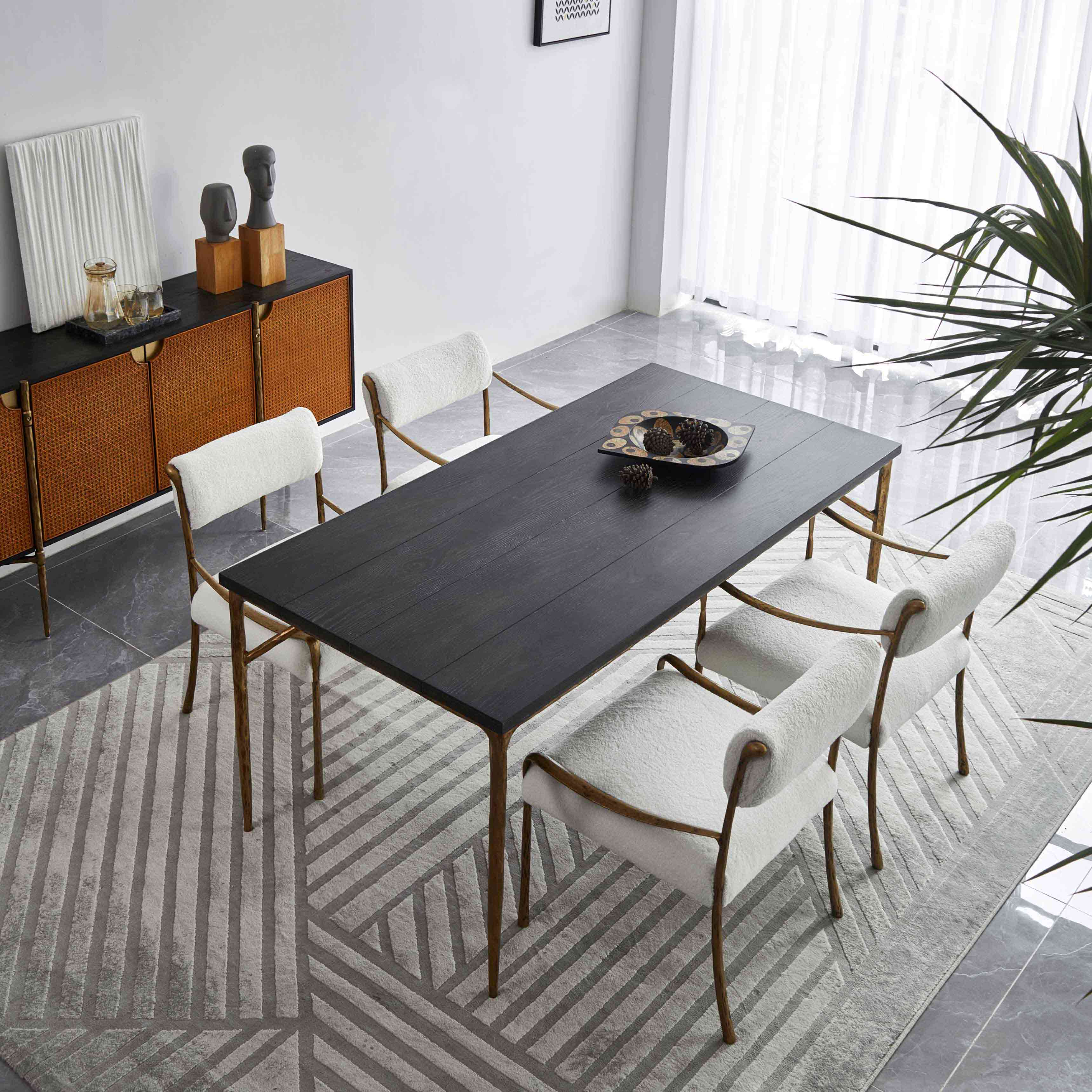 Hand-Forged Metal Medieval Style Dining Table