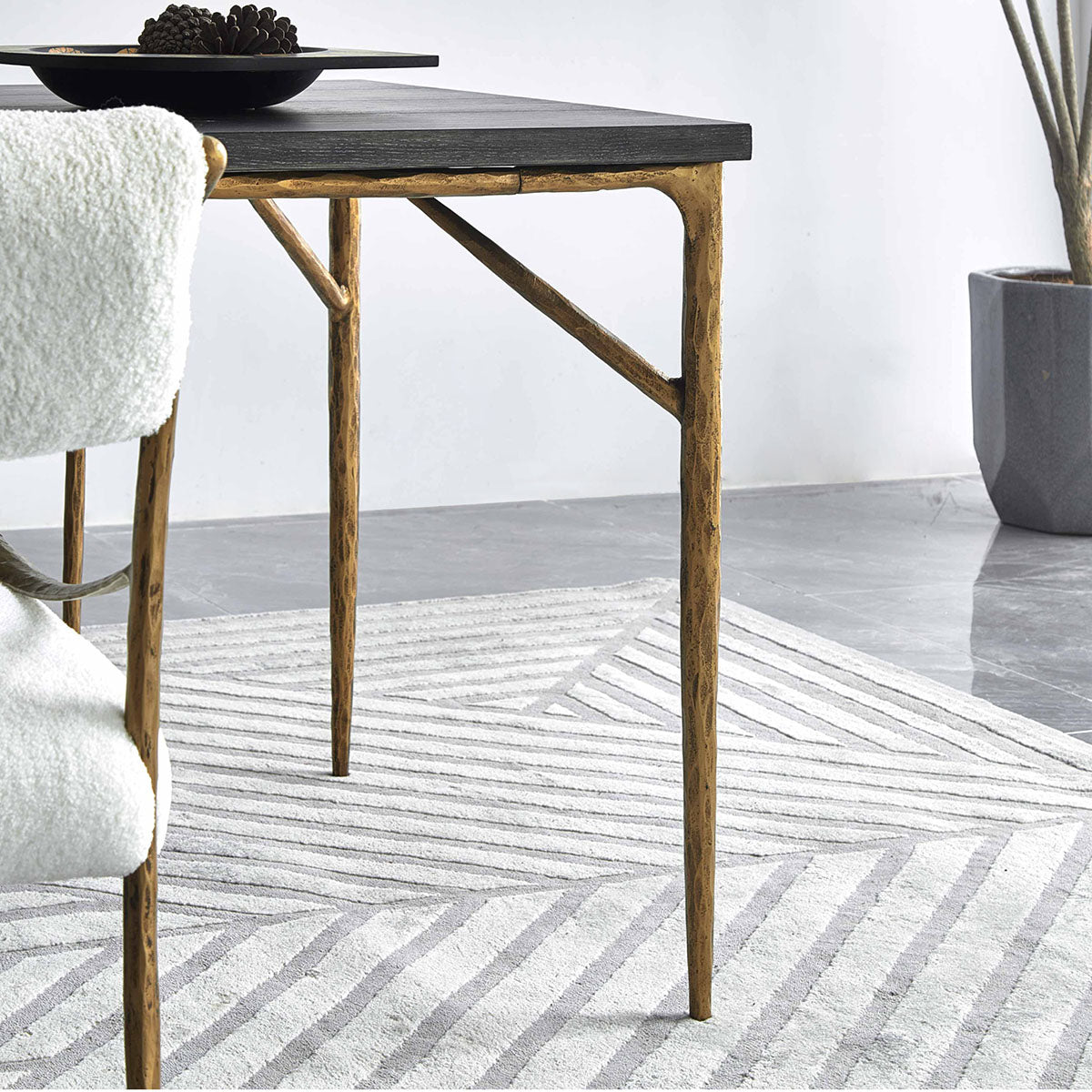 Hand-Forged Metal Medieval Style Dining Table