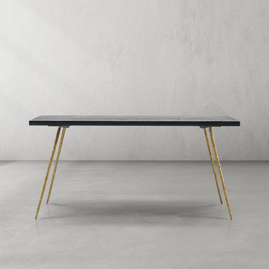 Hand-Forged Metal Vintage Style Metal Frame Dining Table