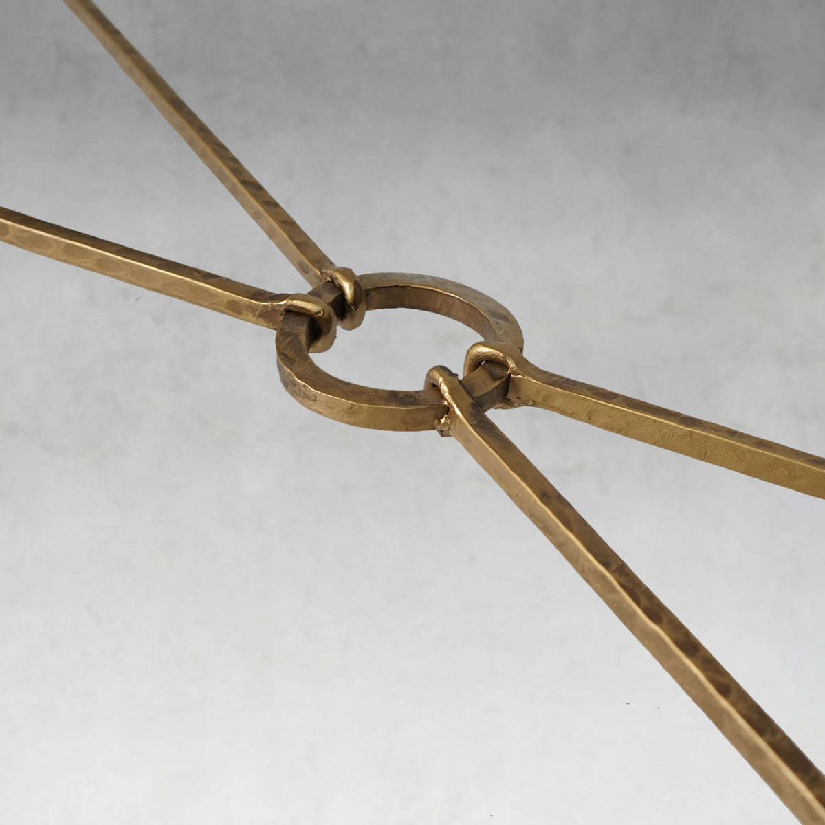 Hand-Forged Metal Frame Elm Wood Console Table