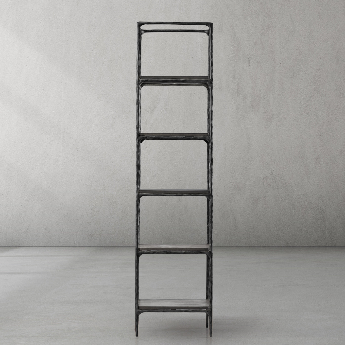Hand-Forged Metal Wooden Shelving
