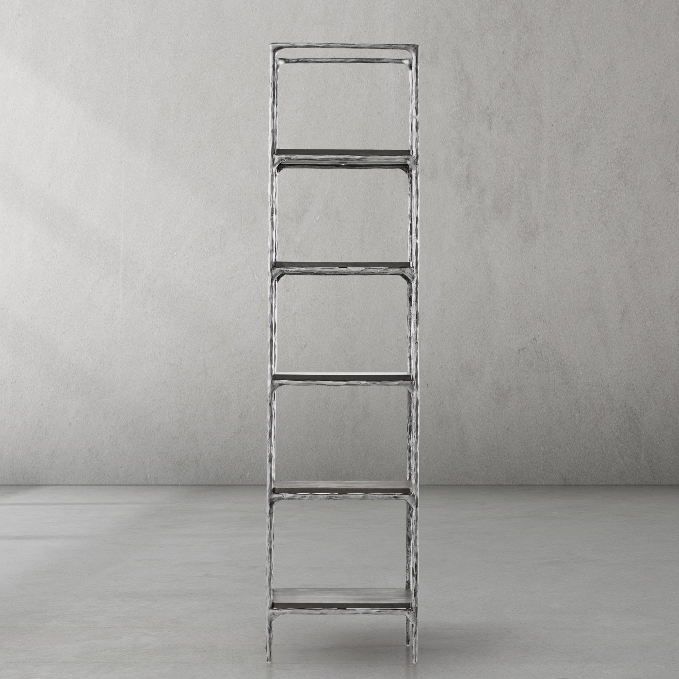 Hand-Forged Metal Wooden Shelving