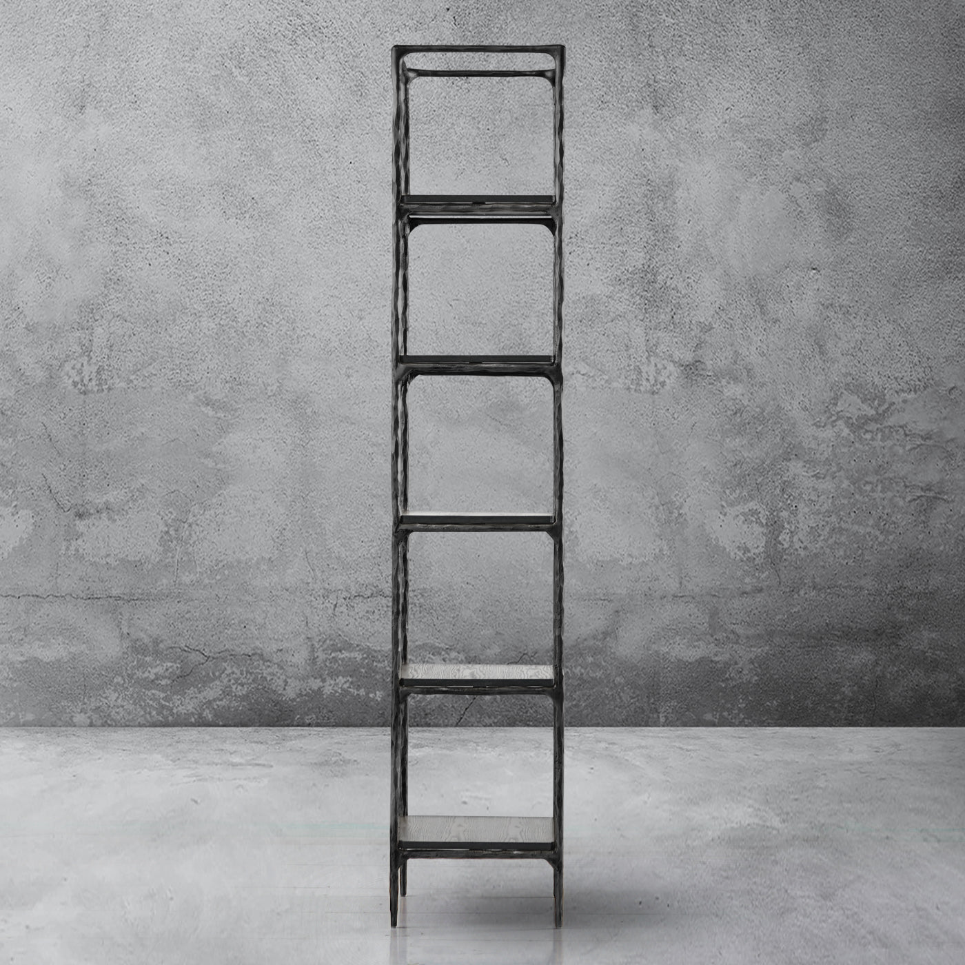 Hand-Forged Metal Wooden Shelving