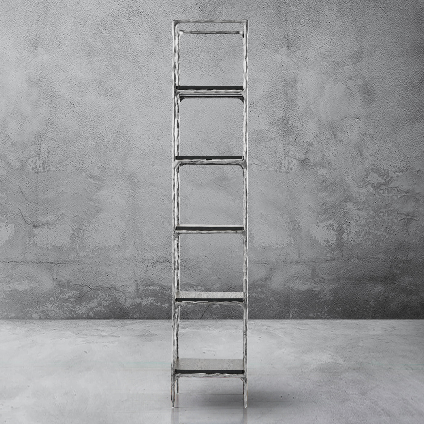 Hand-Forged Metal Wooden Shelving