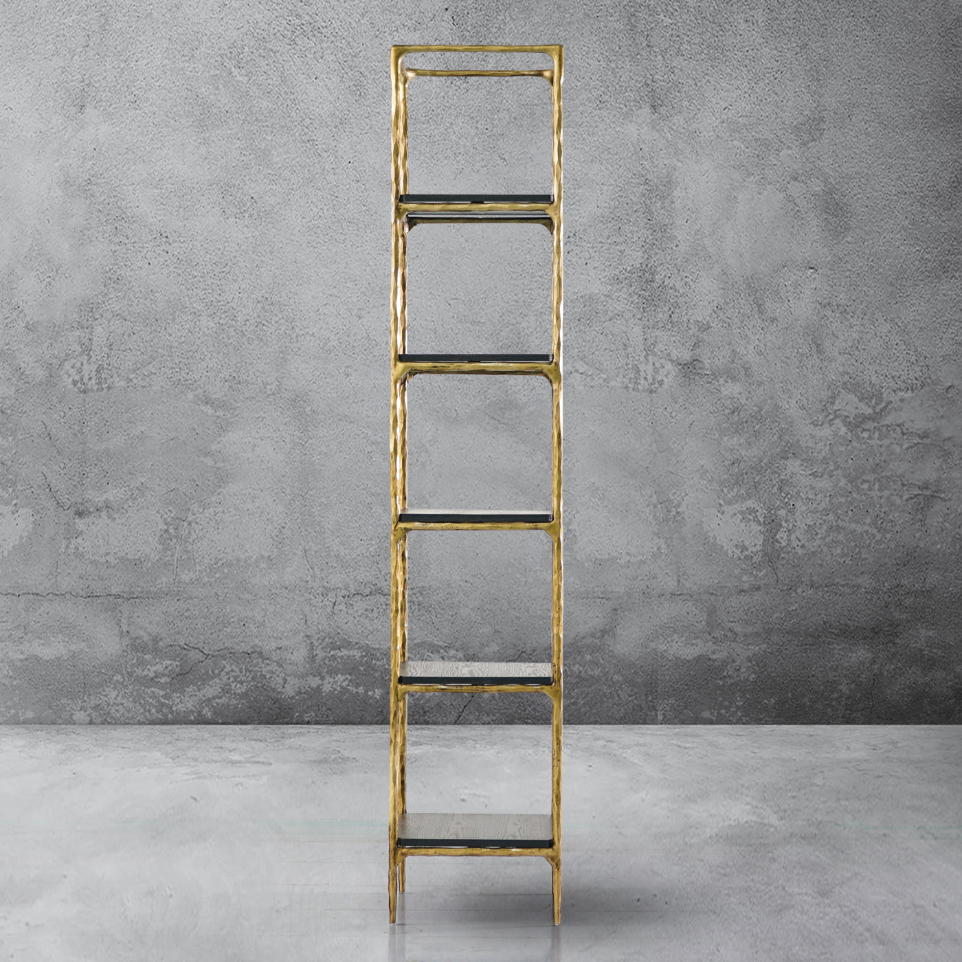 Hand-Forged Metal Wooden Shelving
