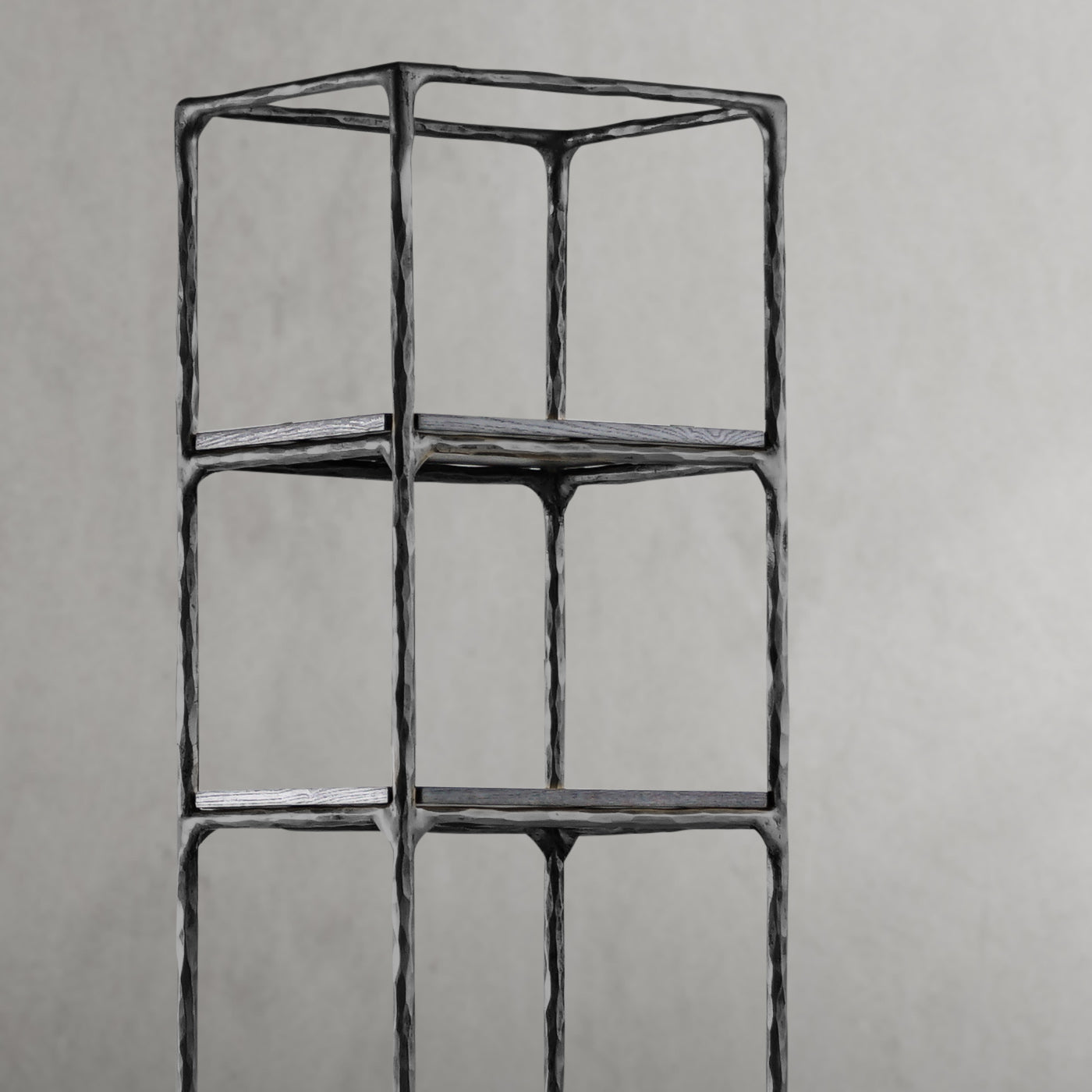 Hand-Forged Metal Wooden Shelving