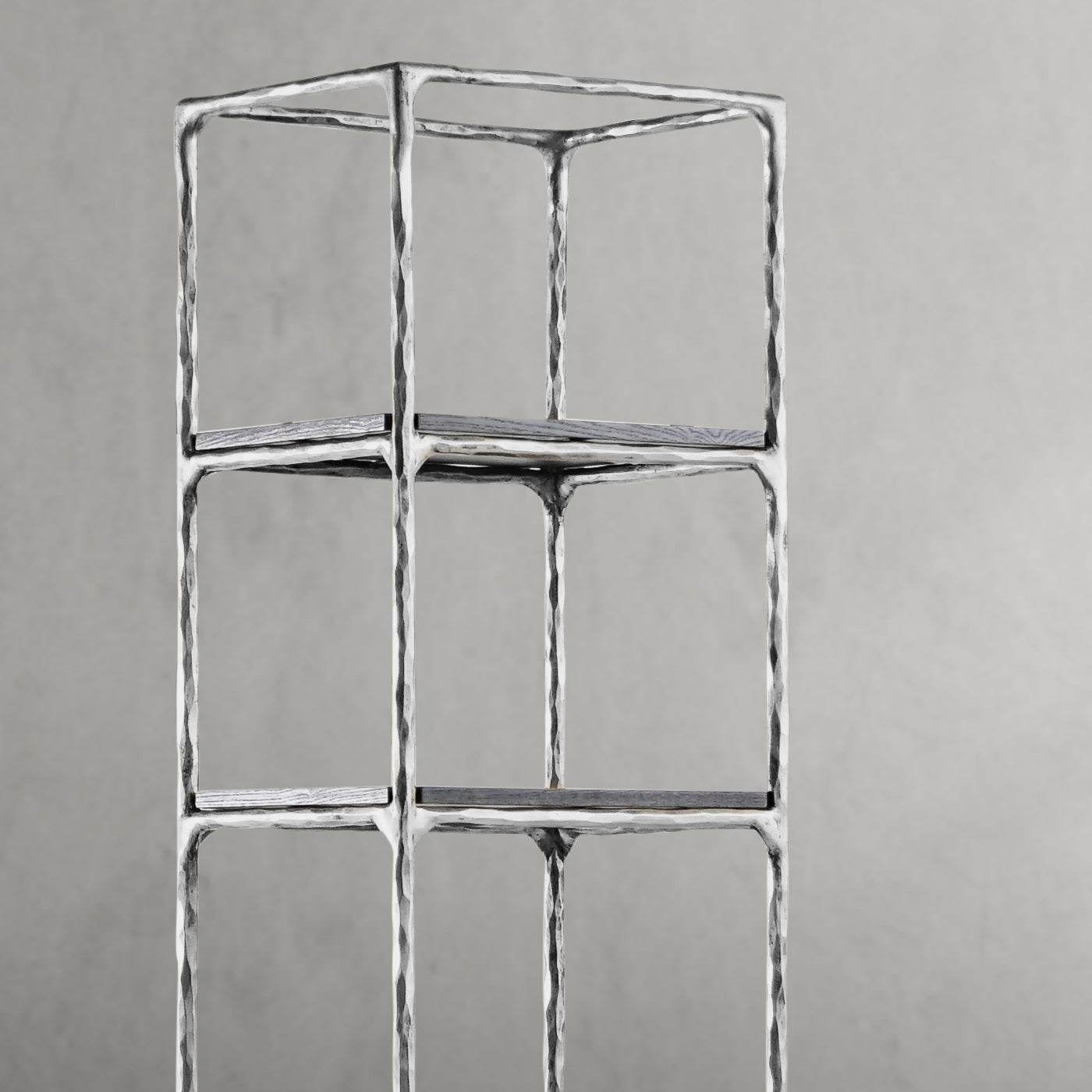 Hand-Forged Metal Wooden Shelving