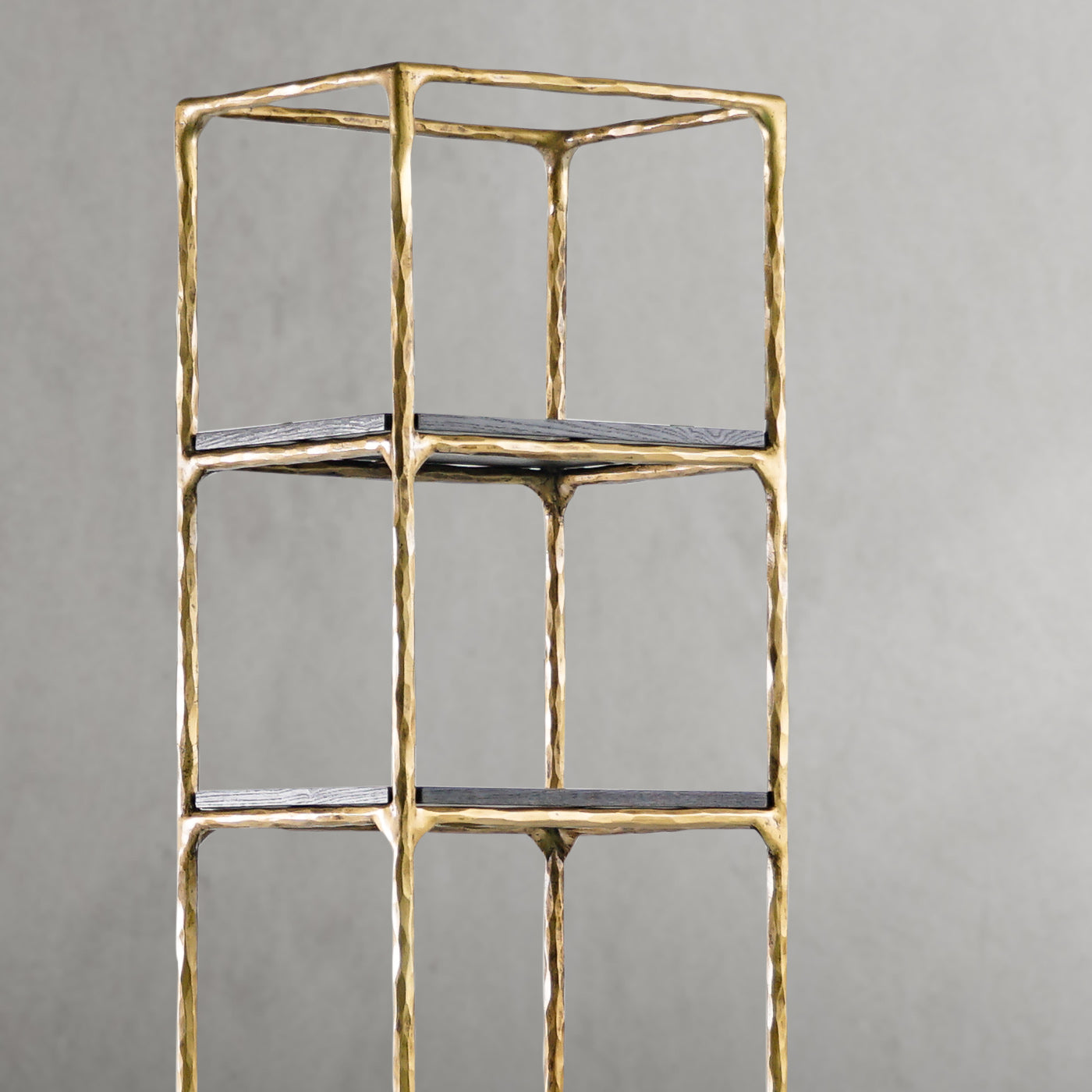 Hand-Forged Metal Wooden Shelving