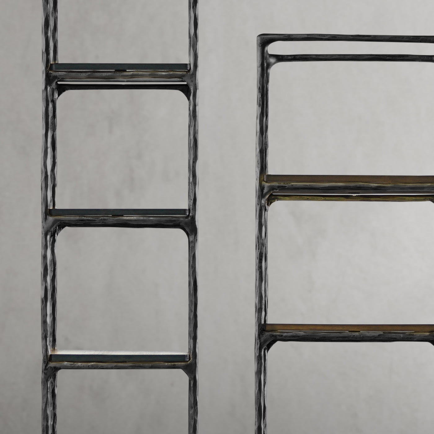 Hand-Forged Metal Wooden Shelving