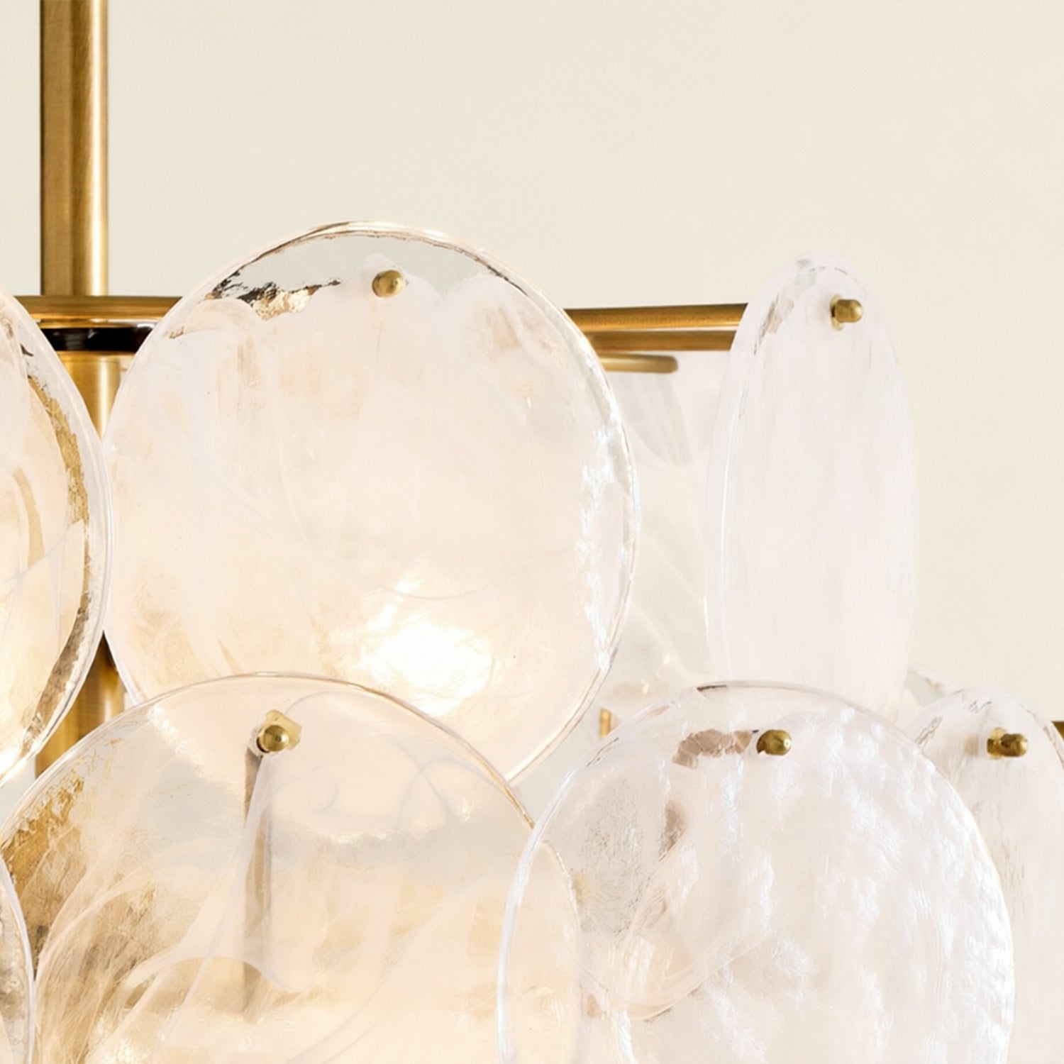 Riviera Glass Disc Chandelier 26"