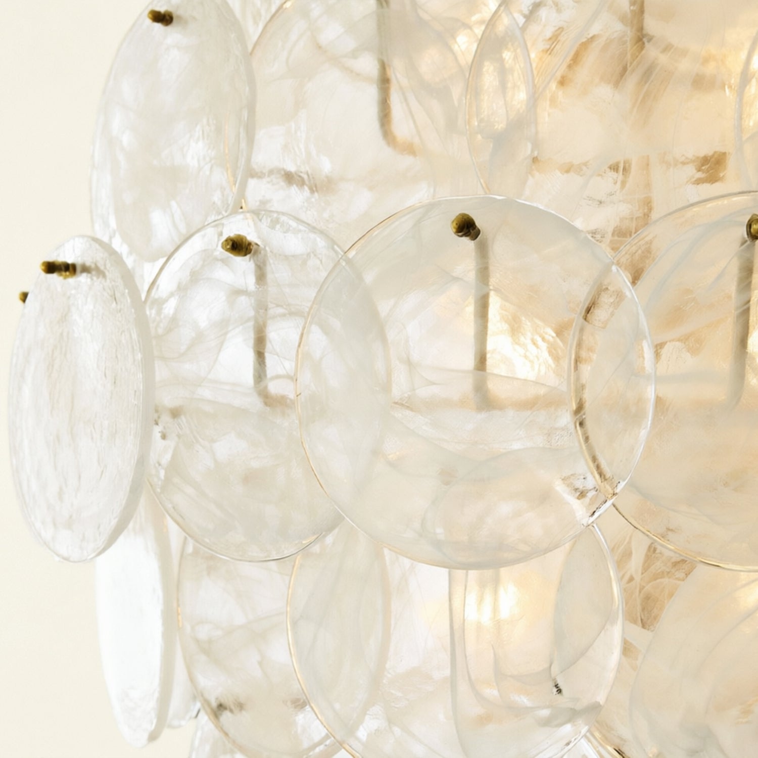 Riviera Glass Disc Chandelier 26"