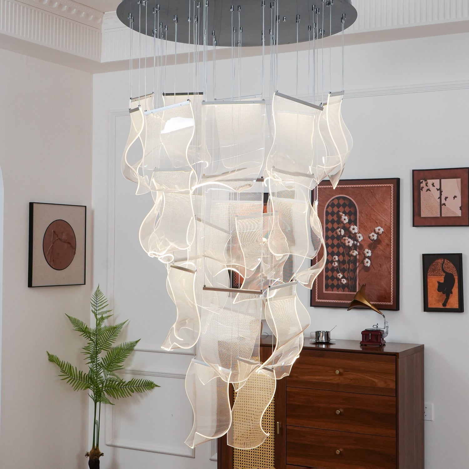 Rinkle Acrylic LED Chandelier