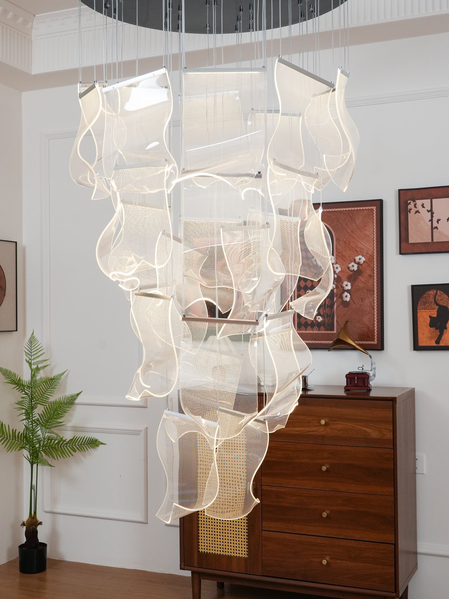 Rinkle Acrylic LED Chandelier