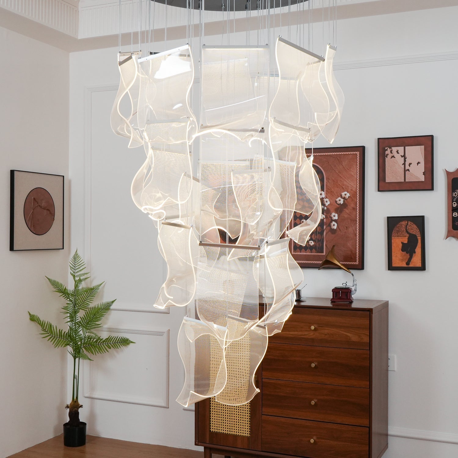 Rinkle Acrylic LED Chandelier