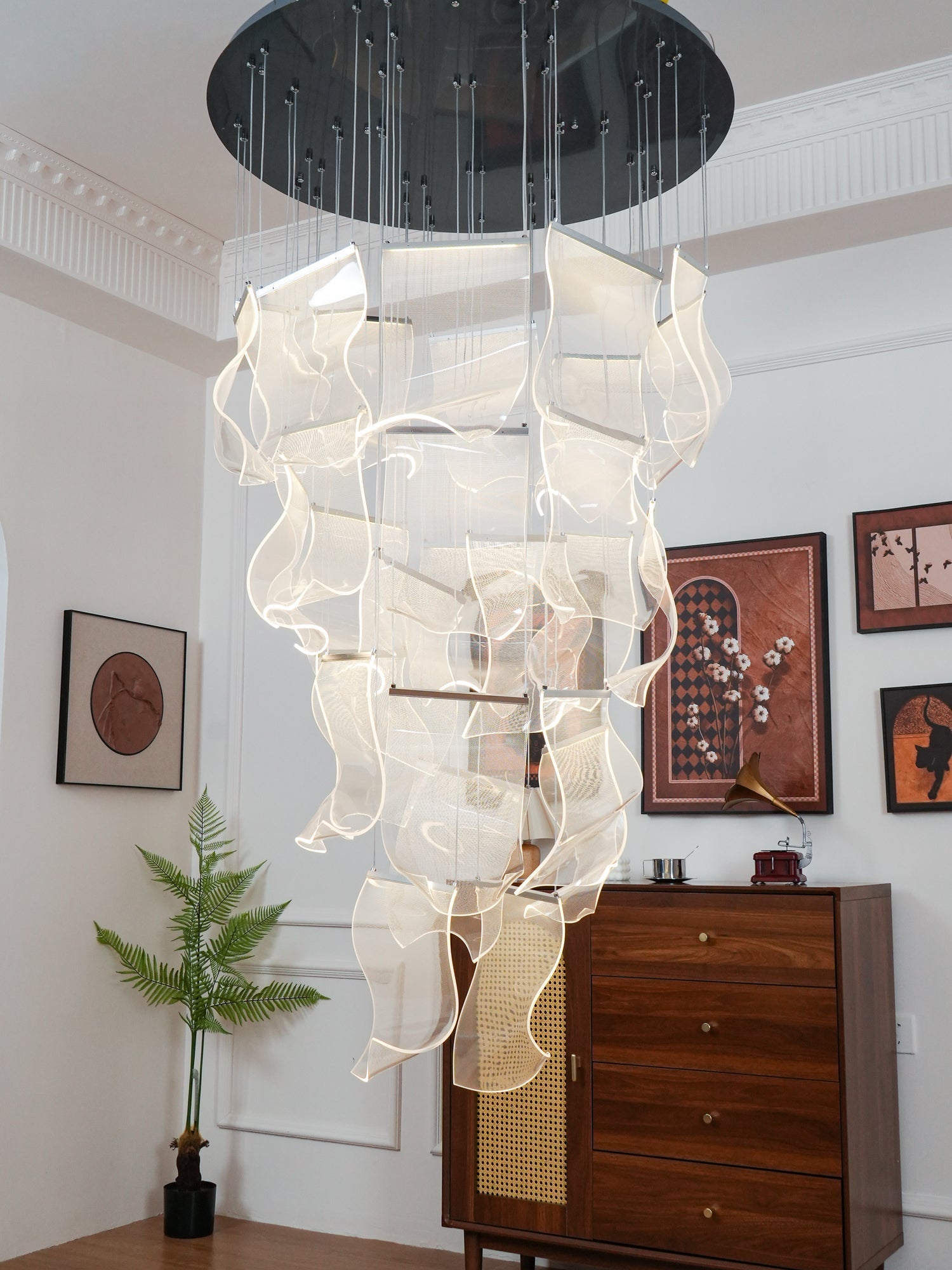 Rinkle Acrylic LED Chandelier