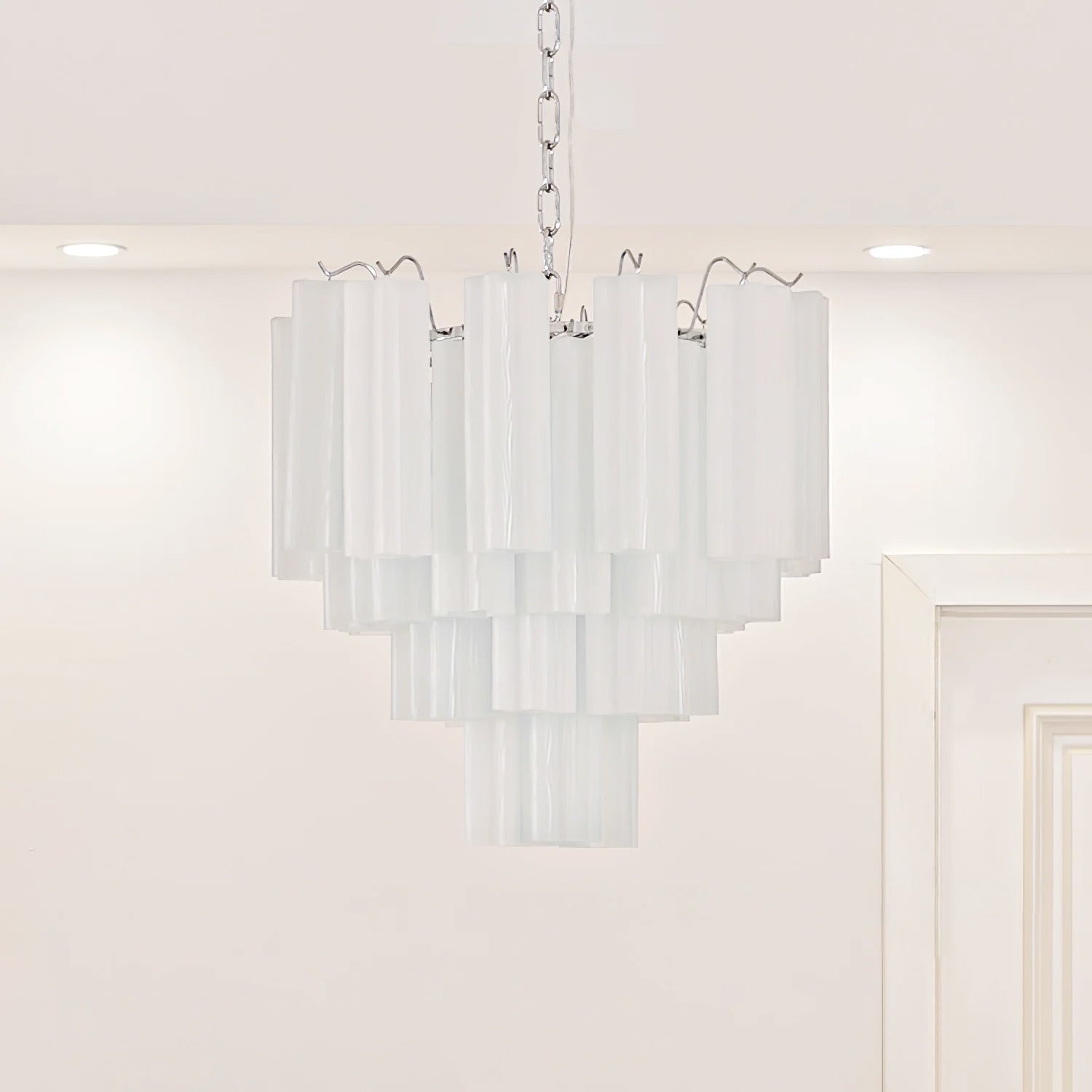 Addas Murano Chandelier Clear / White