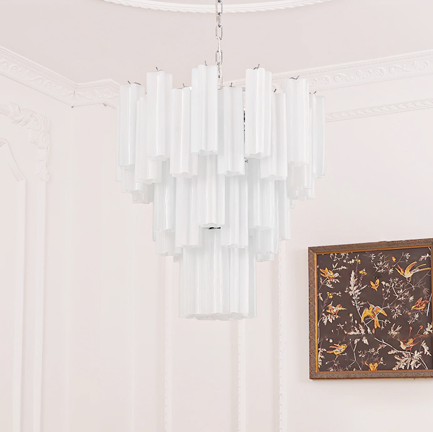 Addas Murano Chandelier Clear / White