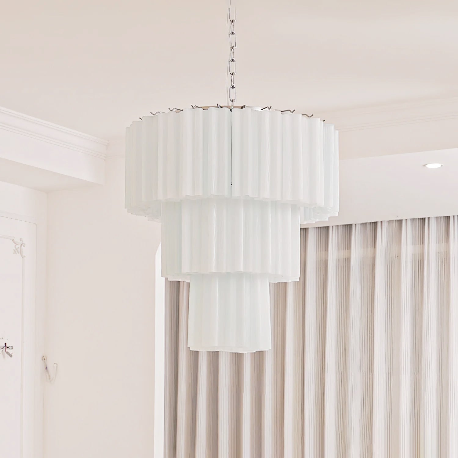 Addas Murano Chandelier Clear / White