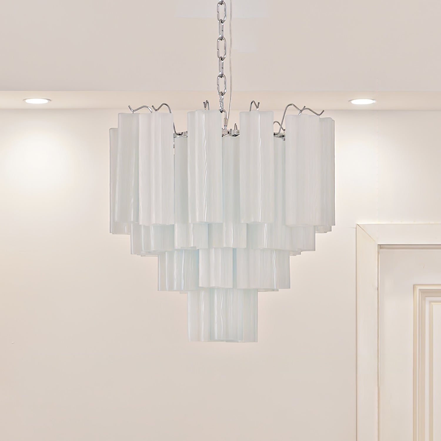 Addas Murano Chandelier Clear / White