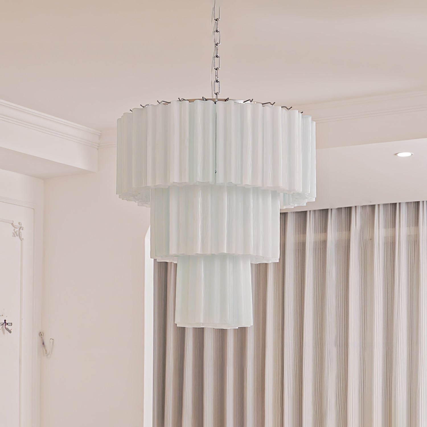 Addas Murano Chandelier Clear / White