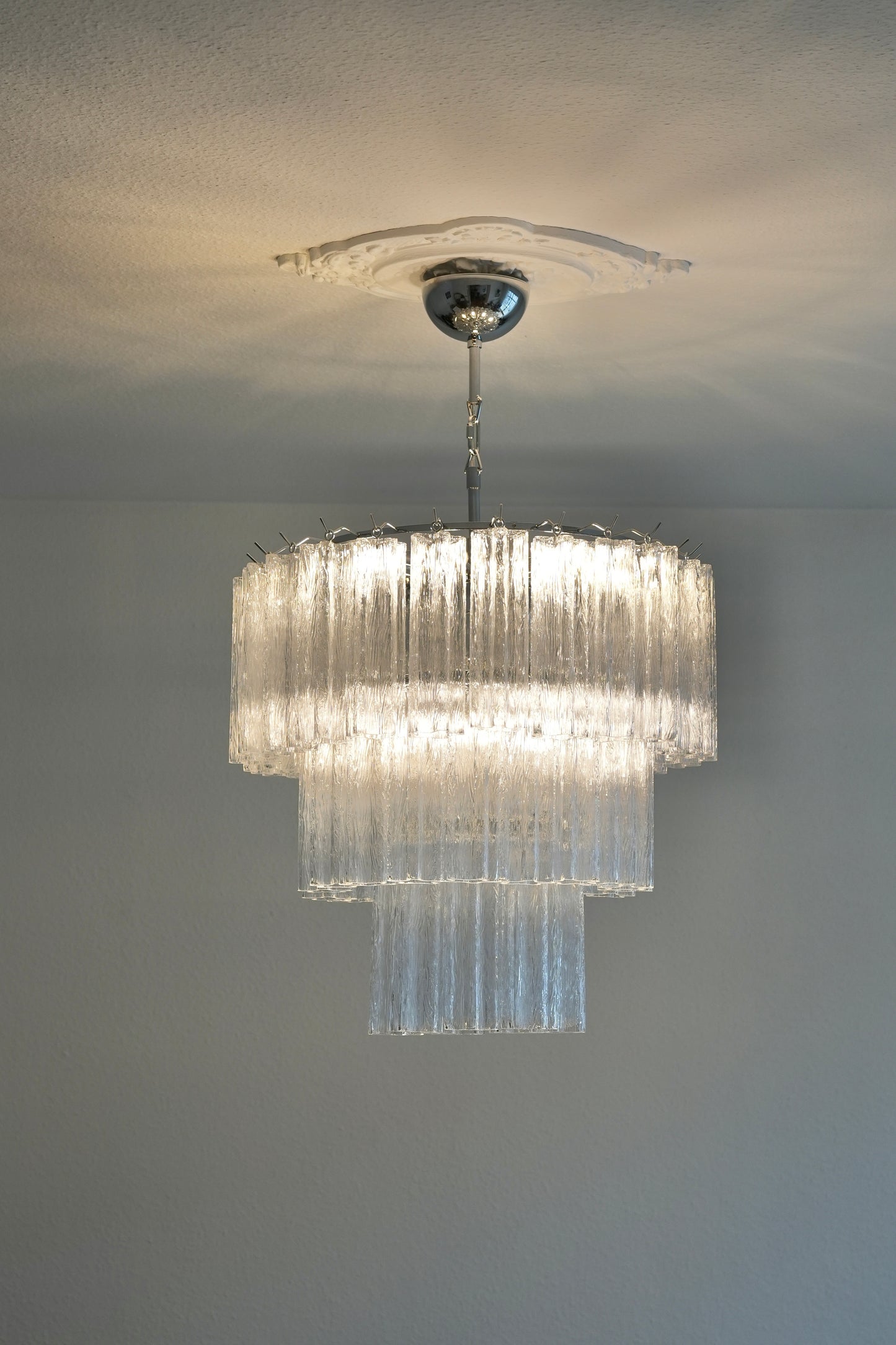 Addas Murano Chandelier Clear / White