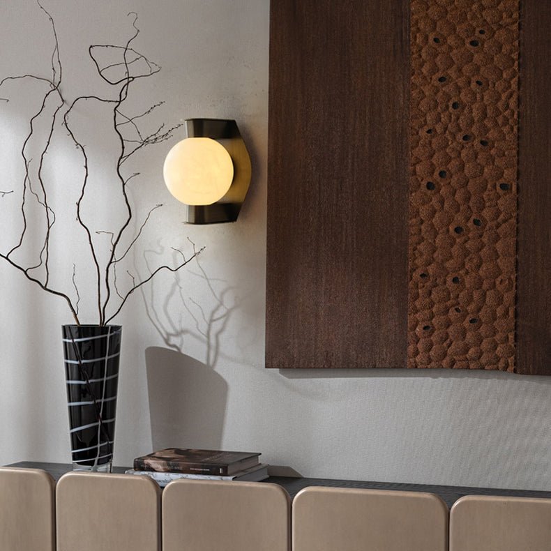 Alabaster Orb Sconce