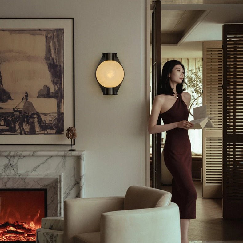 Alabaster Orb Sconce