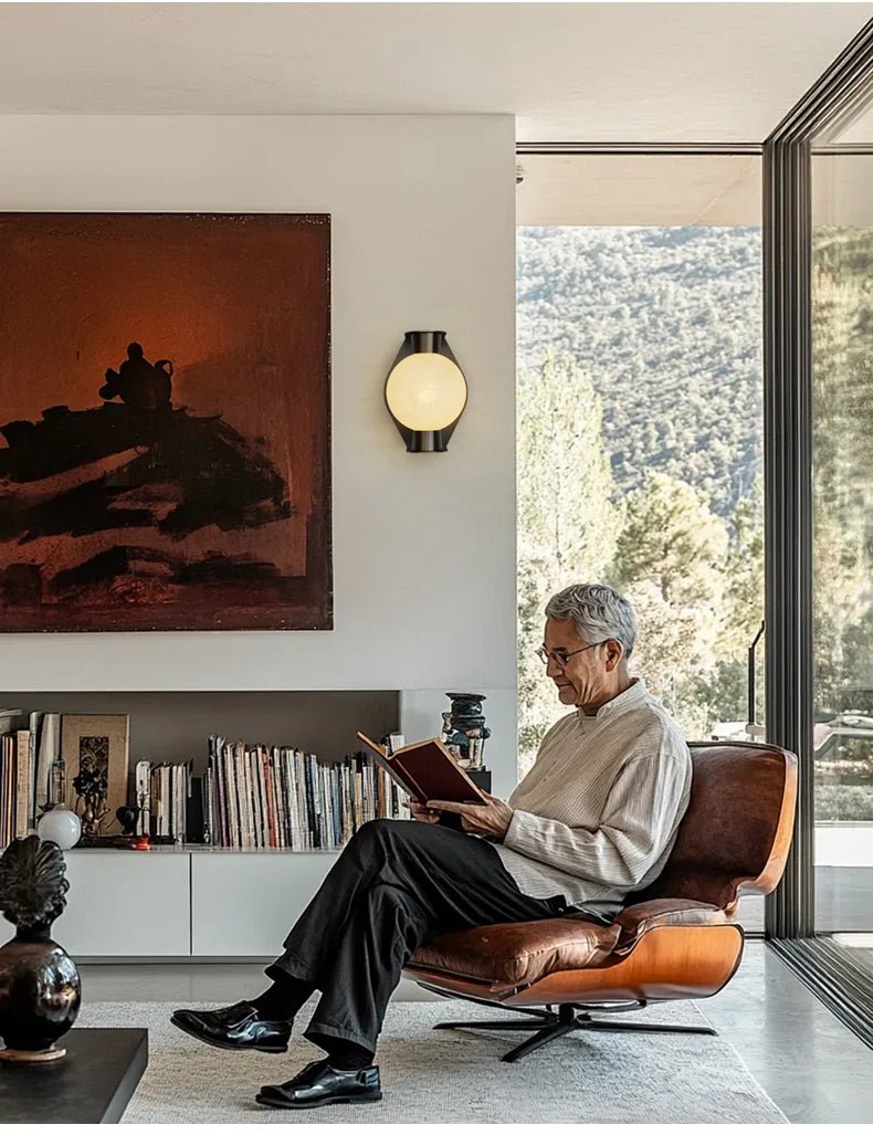 Alabaster Orb Sconce