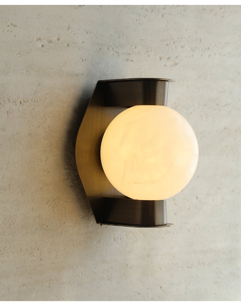 Alabaster Orb Sconce