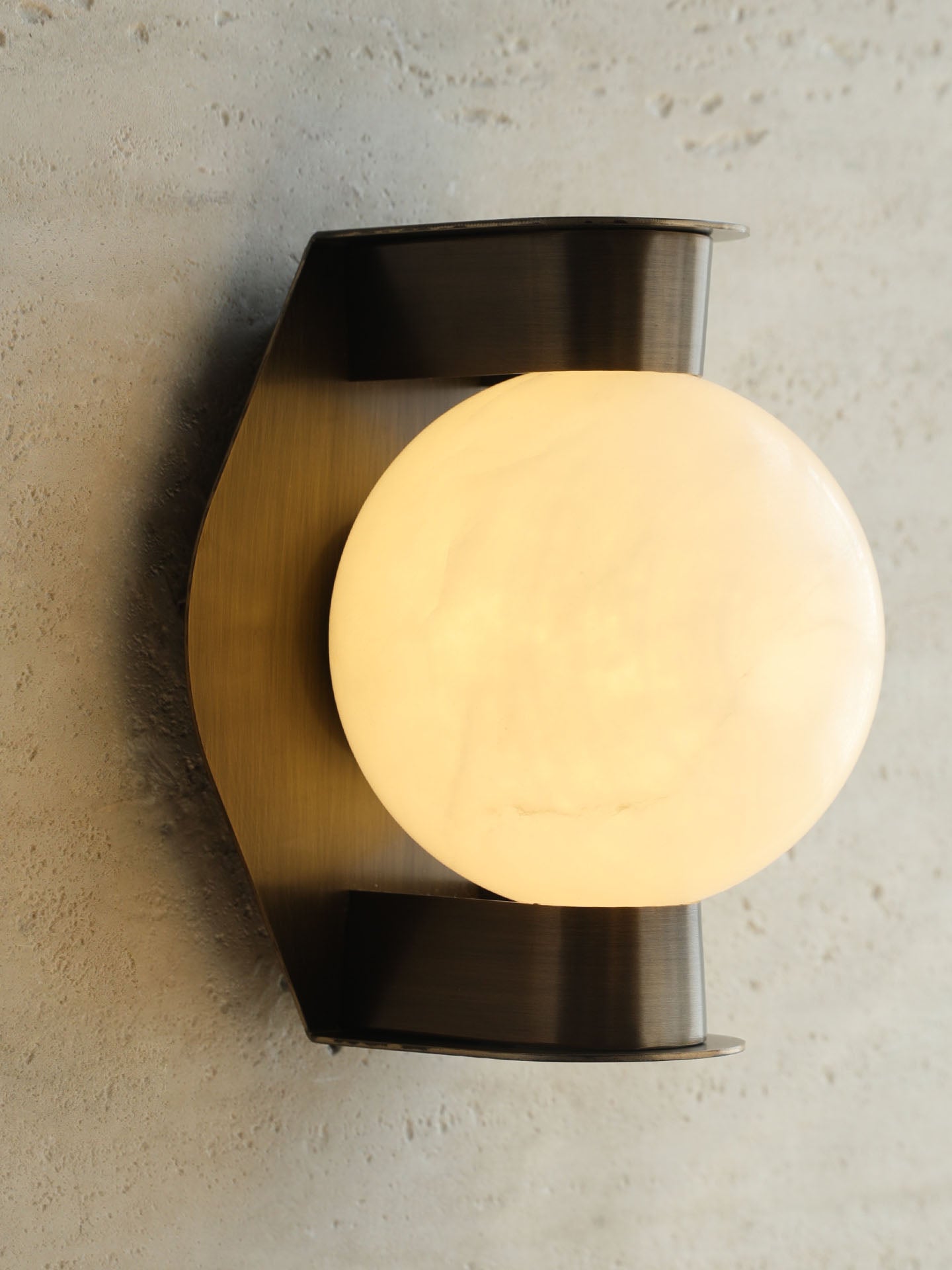 Alabaster Orb Sconce