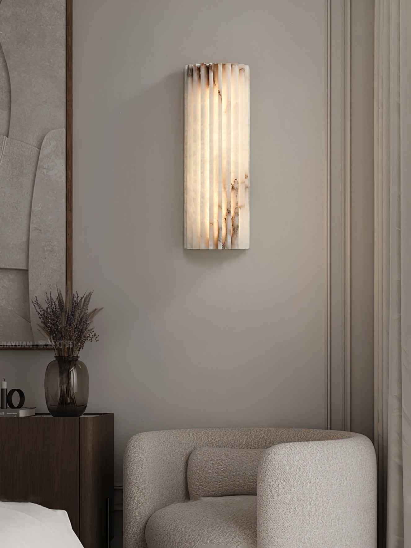Alvia Alabaster Wall Light