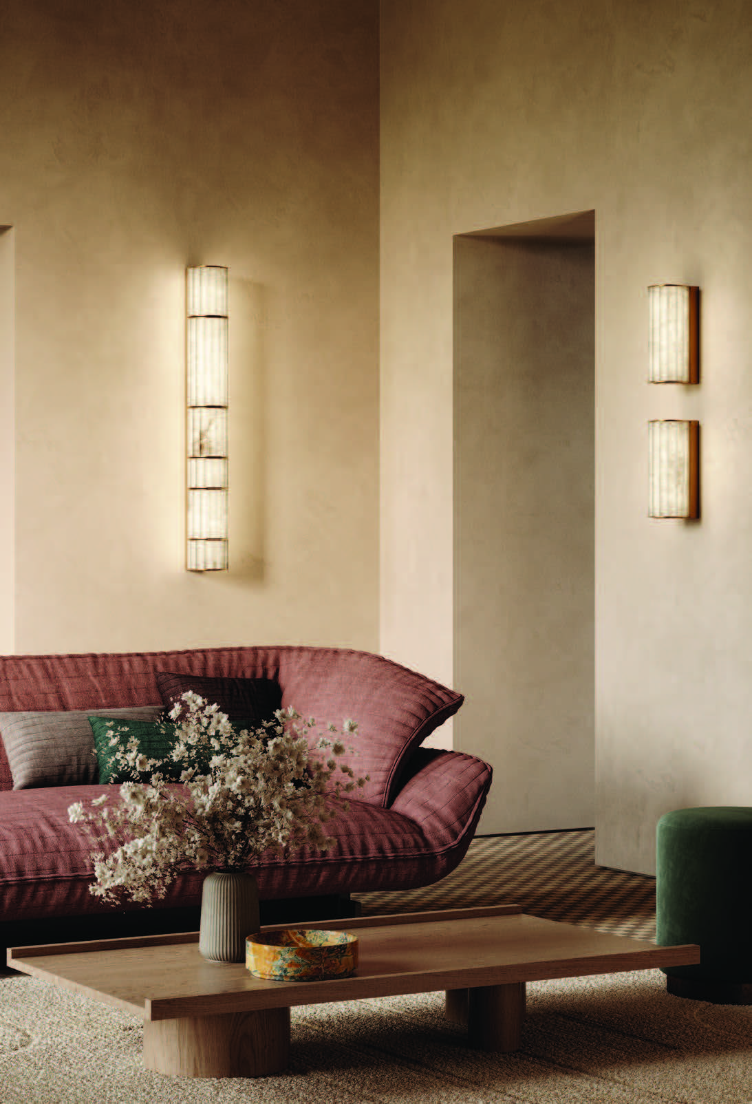 Apadana Alabaster Wall Lamp 11''34''H