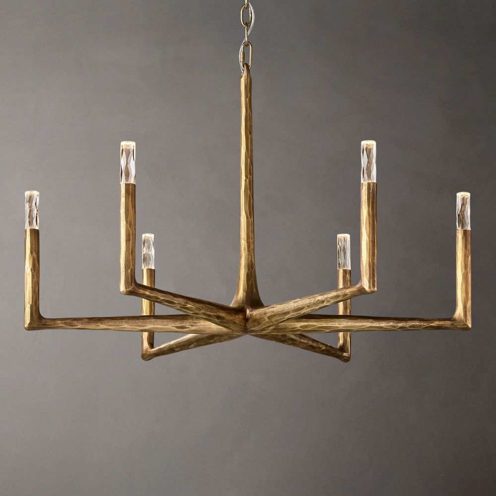 Thaddeus Forged Round Chandelier 36"D