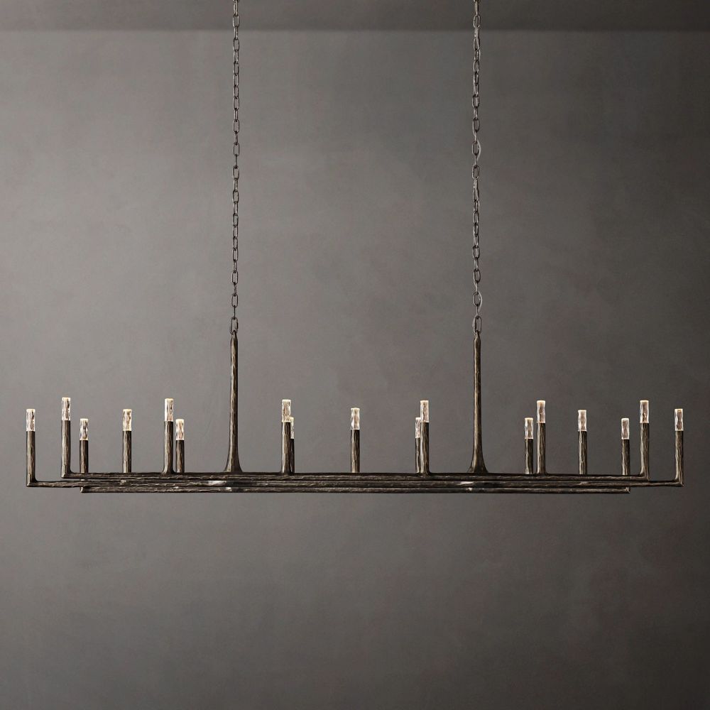 Thaddeus Forged Linear Chandelier 96"