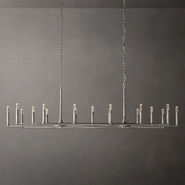 Thaddeus Forged Linear Chandelier 96"