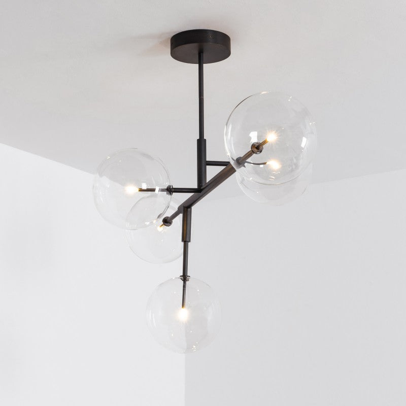 Aero 5-Light Modern Brass Chandelier